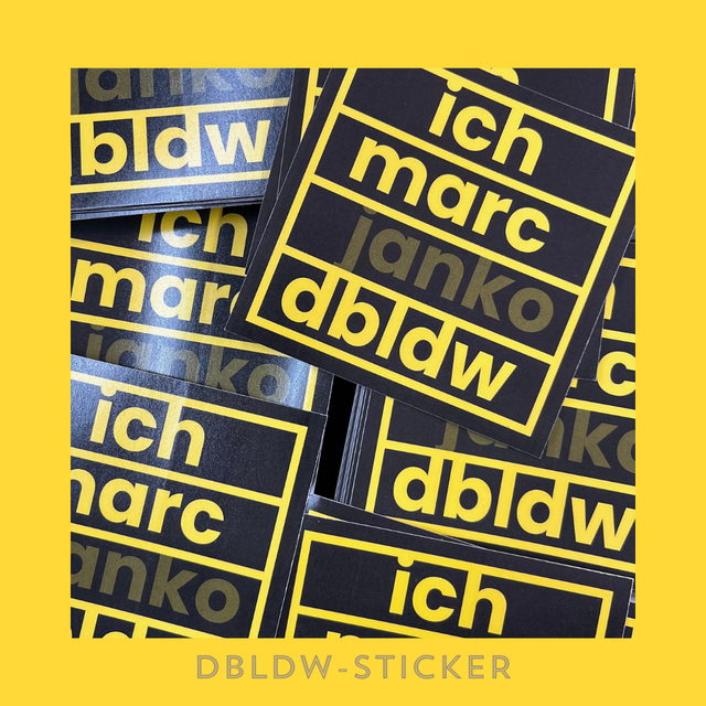 Sticker "ich marc dbldw" [50 Stück]