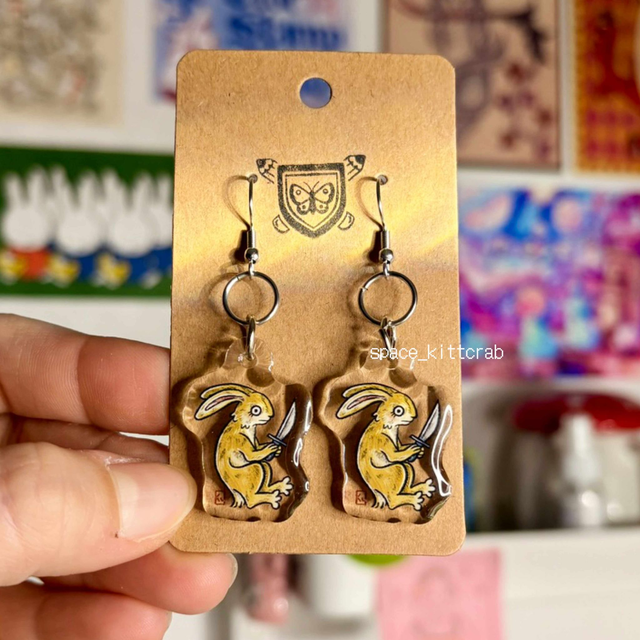 Medieval bunny earrings (uhani)