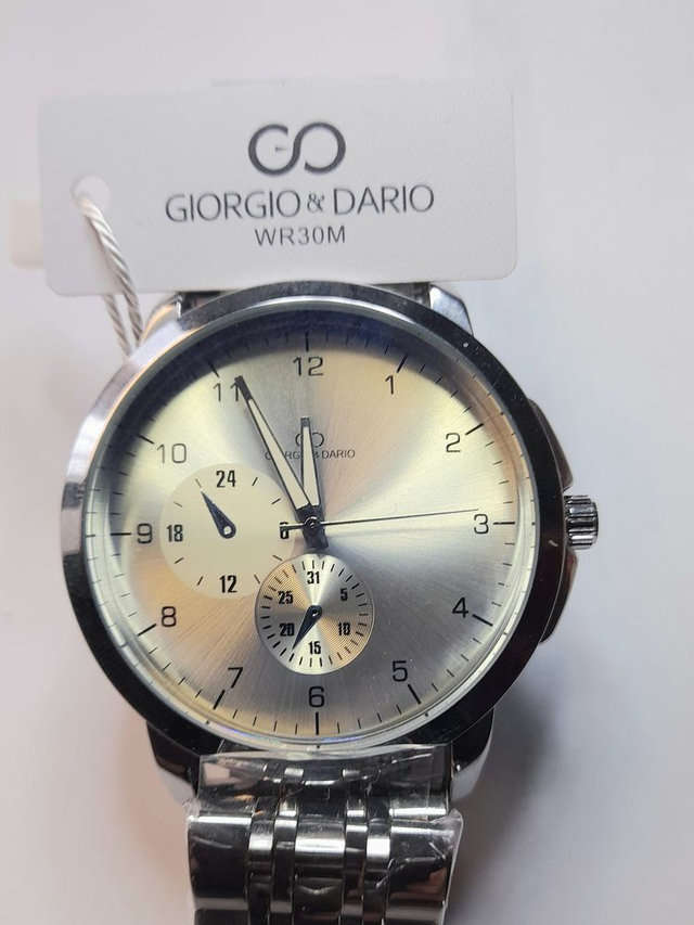 Montre homme Giorgio Dario bracelet acier inoxydable argenté