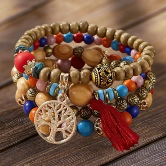 Bracelet &quot;Feu&quot; bohème 