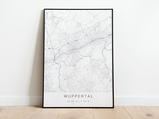 Wuppertal Stadtkarte | Druck | Poster