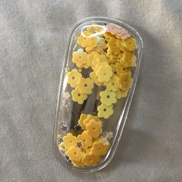 Barrette clic clac jaune