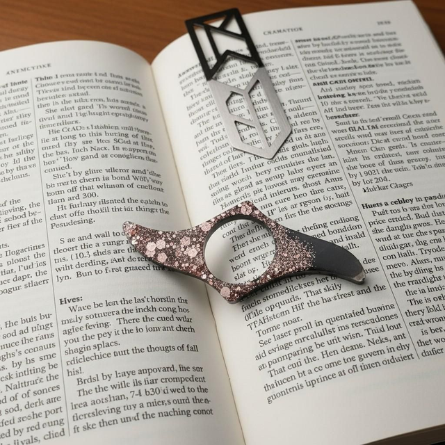 Bague de lecture noir et rose gold