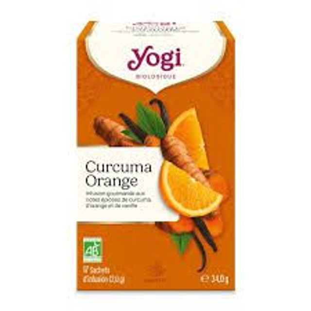 Yogi Tea Curcuma Orange BIO | Infusion Ensoleillée 17 Sachets