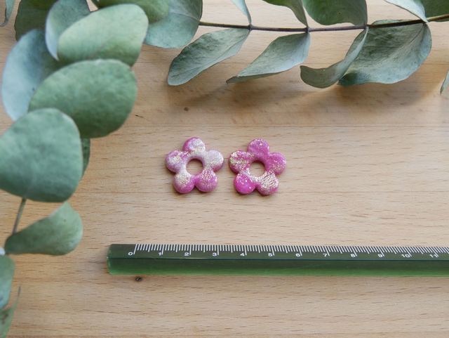 Bloom 5 pétales rose/blanc/doré