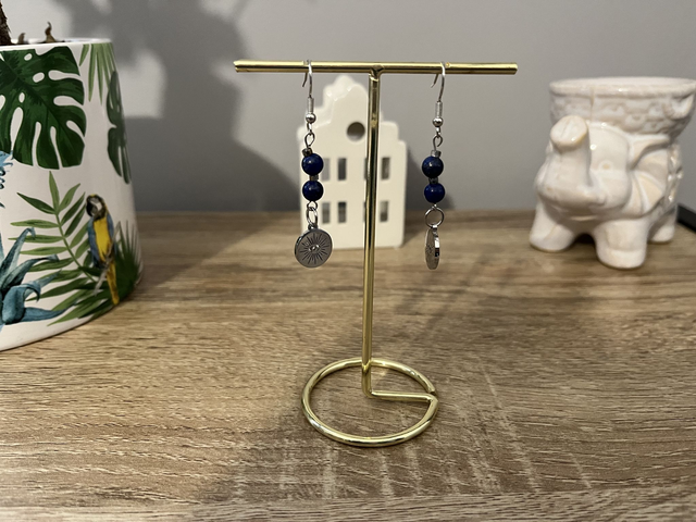 Boucles d’oreilles pierre naturelles pendantes