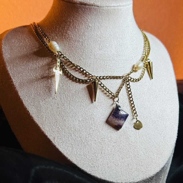 Collier COMTESSE charoïte