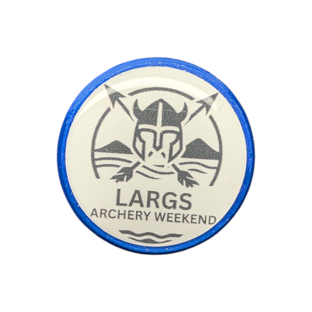 Largs Archery Weekend Blue and White String Tube ©