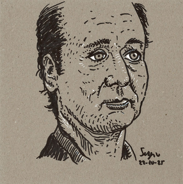 Dibujo: Retrato de Bill Murray -BOB HARRIS- (Lost in translation)