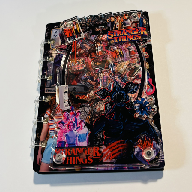 Acrylic Stranger Things themed shaker notebook