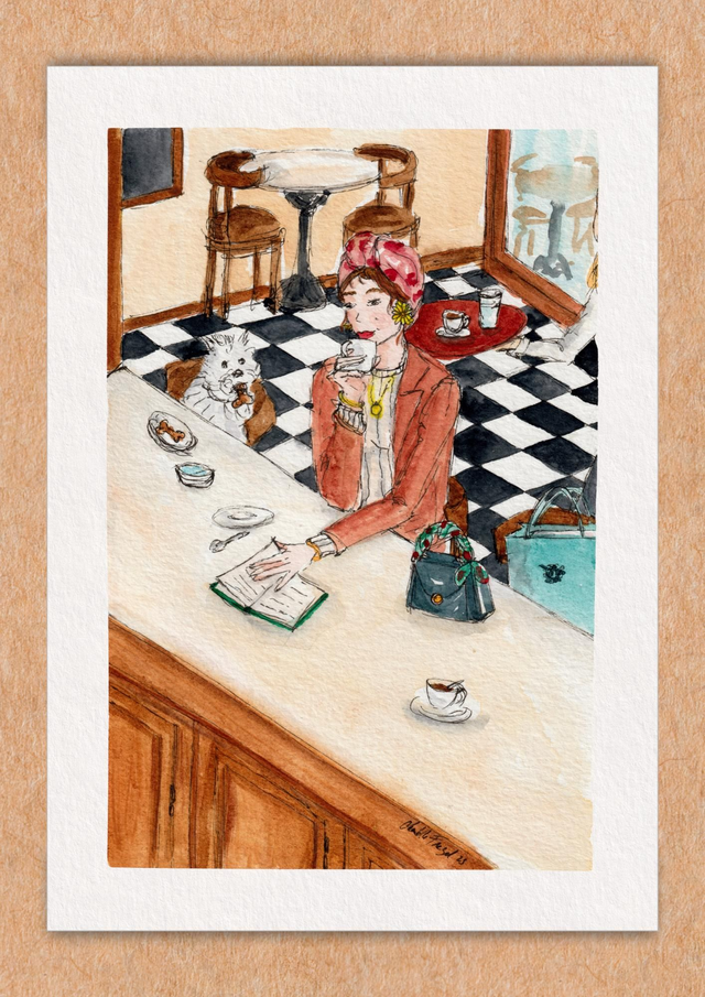 Pause café parisienne  - Tirage d'art 