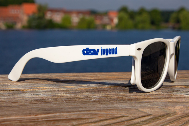 Sonnenbrille (weiß/blau)