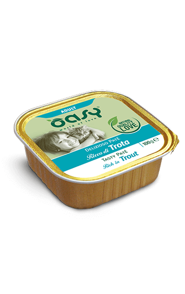 OASY CAT PATE&#039; ADULT TROTA 100 GR