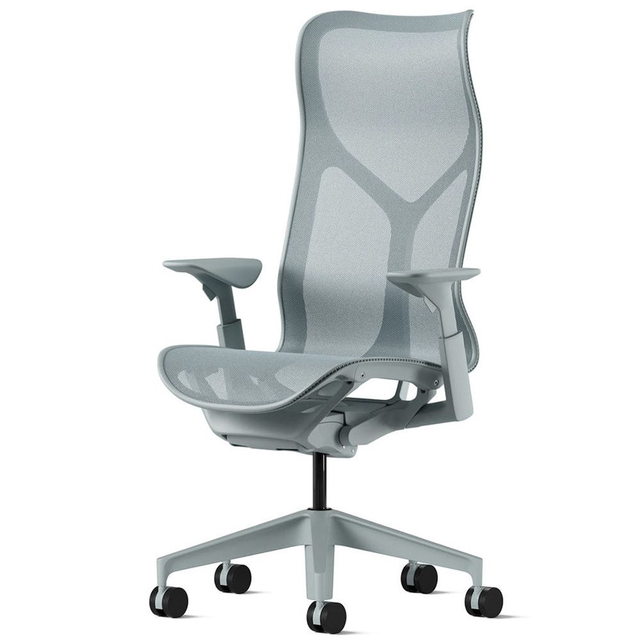 Herman Miller Cosm High-Back, Dipped in color Glacier, 2D