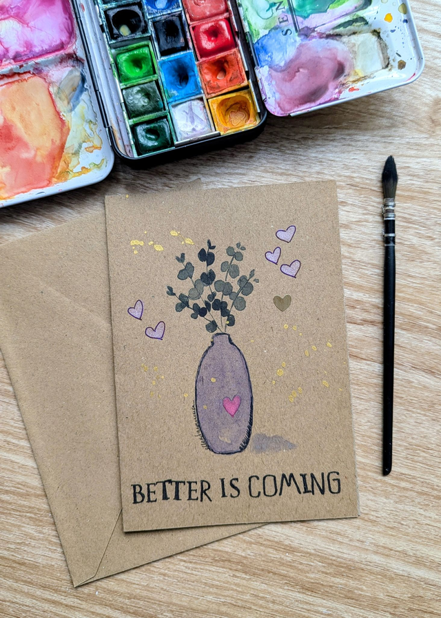 Carte pour SE MOTIVER - Illustration aquarelle originale