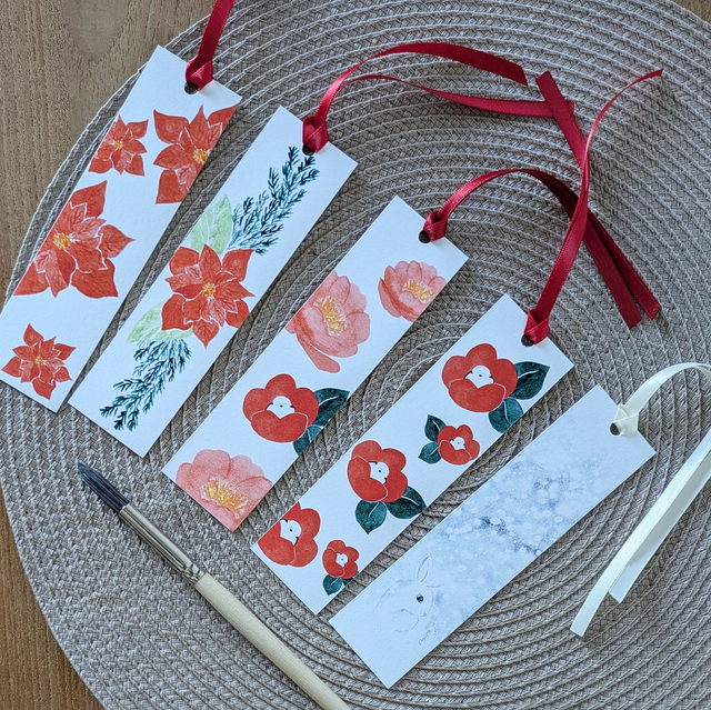 tirages d'arts - marque pages de Noël et d'hiver