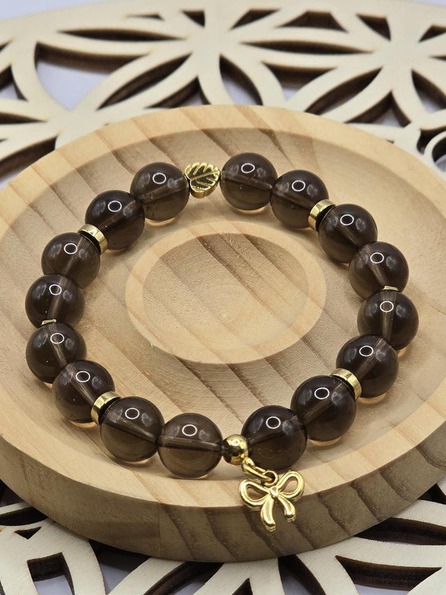 Bracelet Quartz fumé 1 cm 