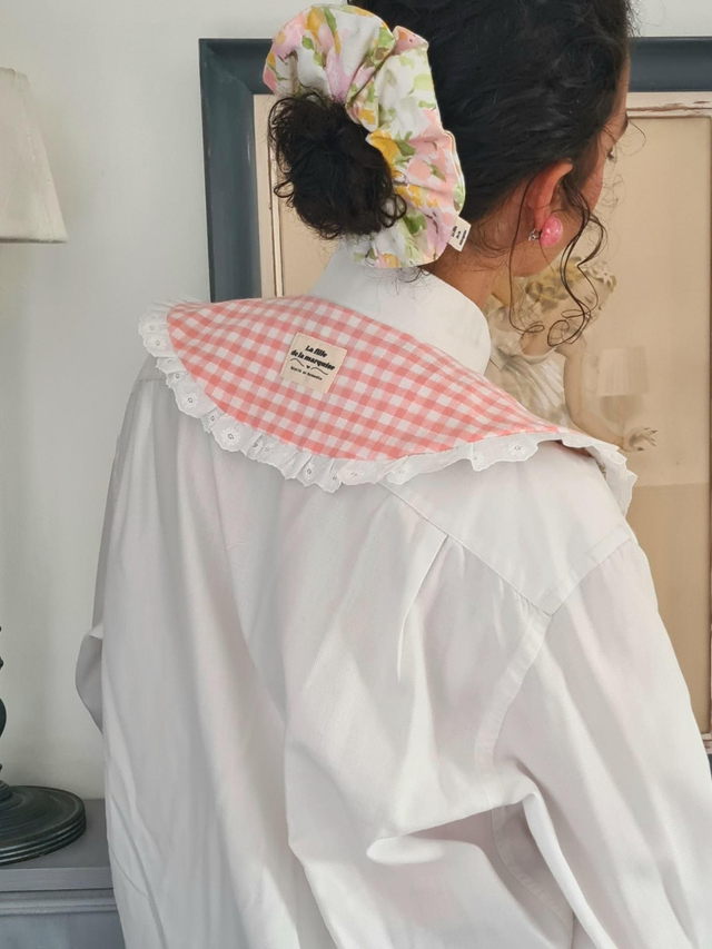 Col amovible et réversible en tissus upcyclés