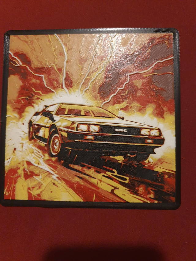 Plaque Deco voiture retour vers le futur Doloreane 1