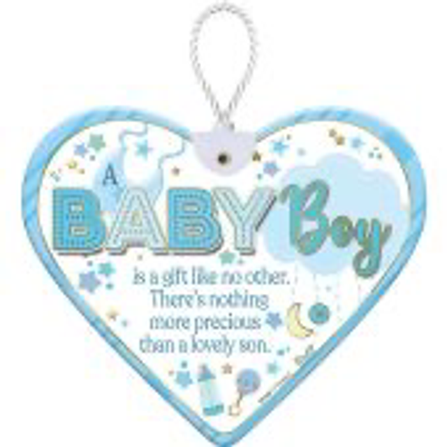 Heartfelt Baby Boy Ceramic Heart Only £4.99