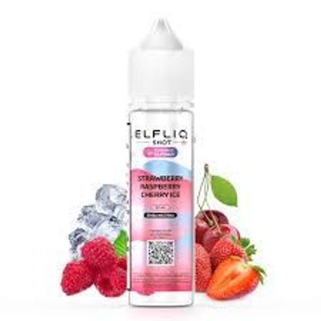 ELFIQ MIX and Vape 20/60 STRAWBERRY RASPBERRY CHERRY ICE 20ML NIC 0MG EAN4895261103814
