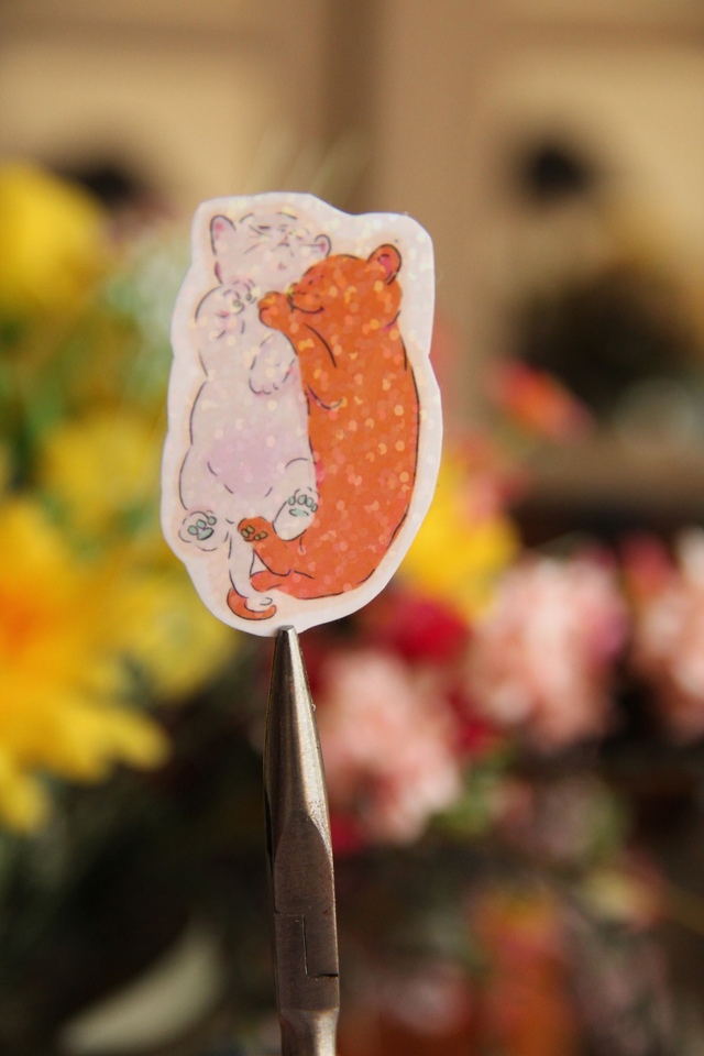 Sticker chaton amoureux 🌸