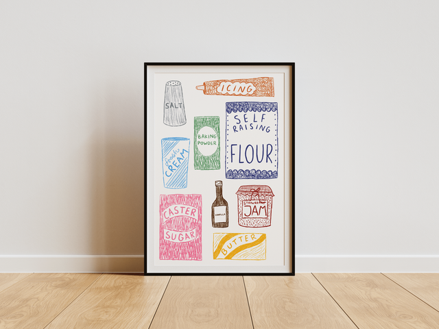 Baking Ingredients Print