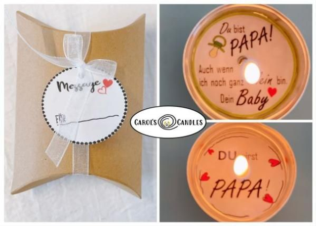 1er Teelicht - Du wirst Papa!