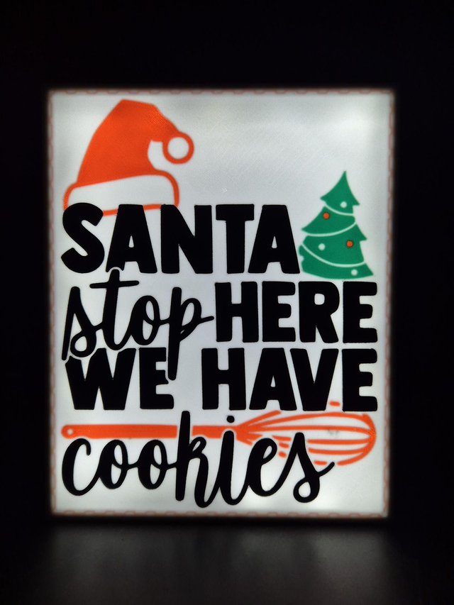 Santa stop here 3d printed lightbox