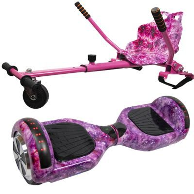 Galaxy Pink Hoverboard &amp; Kart Bundle