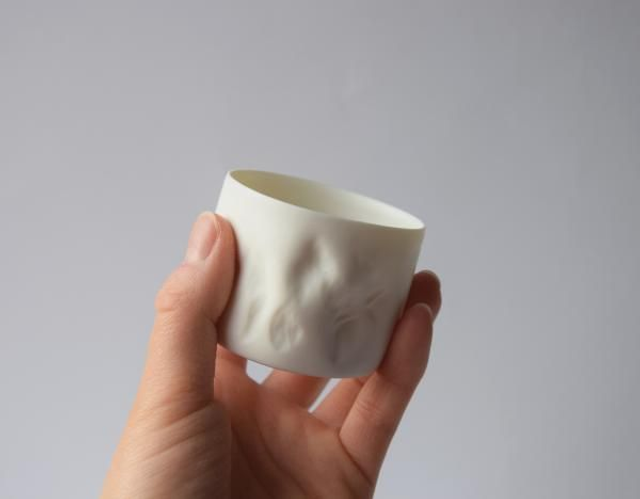 Verre expresso blanc (5x5) "Eclosion"