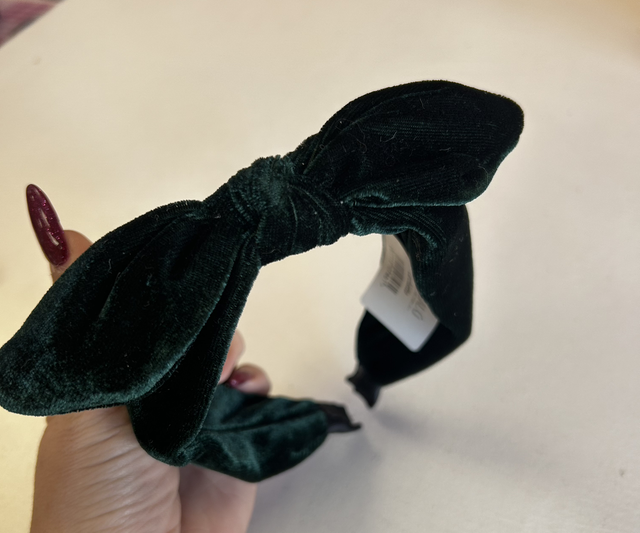 Cerchietto ciniglia con fiocco