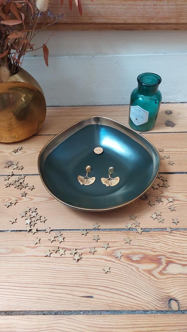 100% acier inox BO grande ginkgo 