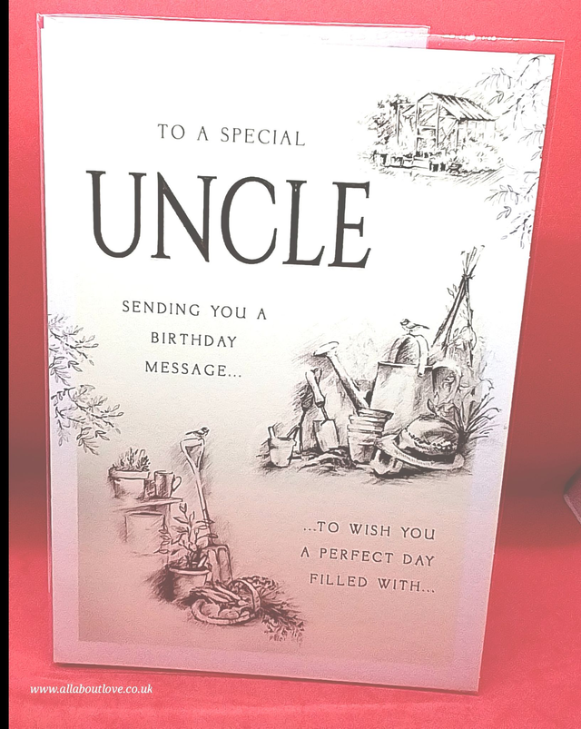 Uncle Birthday Card Stunning Design Sentiment Words.
