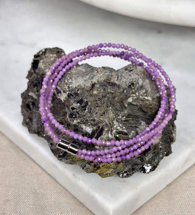 Lepidolite Faceted Bracelet 