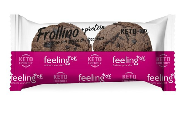 Frollino Keto Cacao con Gocce di Cioccolato - 50gr Feeling Ok