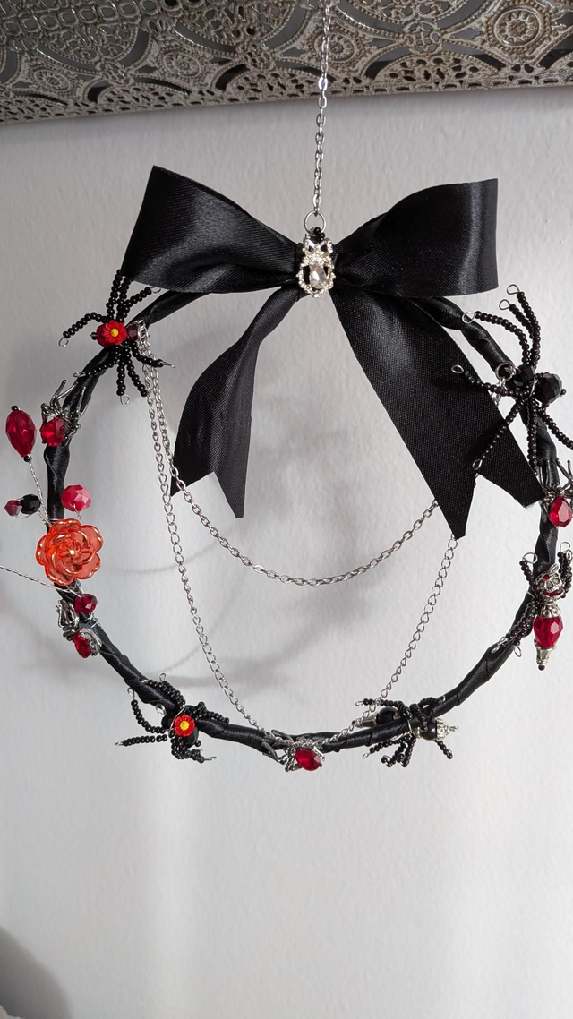 Gothic spider wreath suncatcher 