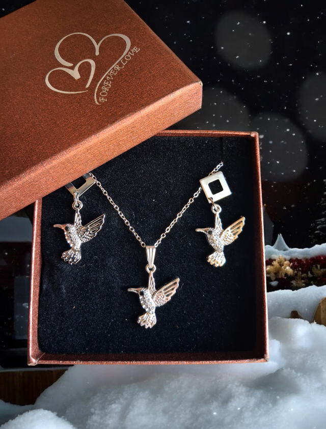 Parure bijoux (collier + boucles d’oreilles)