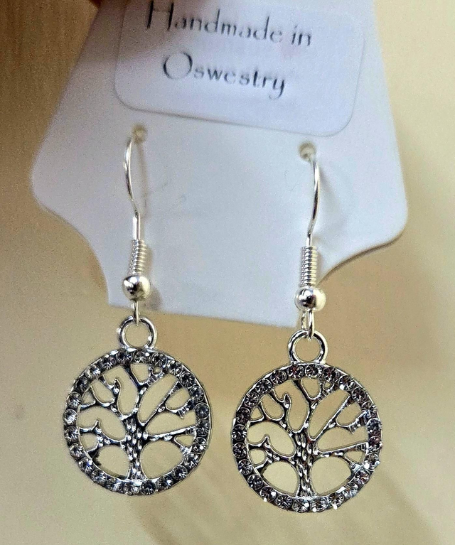 Silver Plated Tree Earrings (nickel free) 