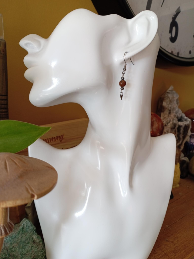 Mahogany Obsidian Sterling Silver 925 Earrings 