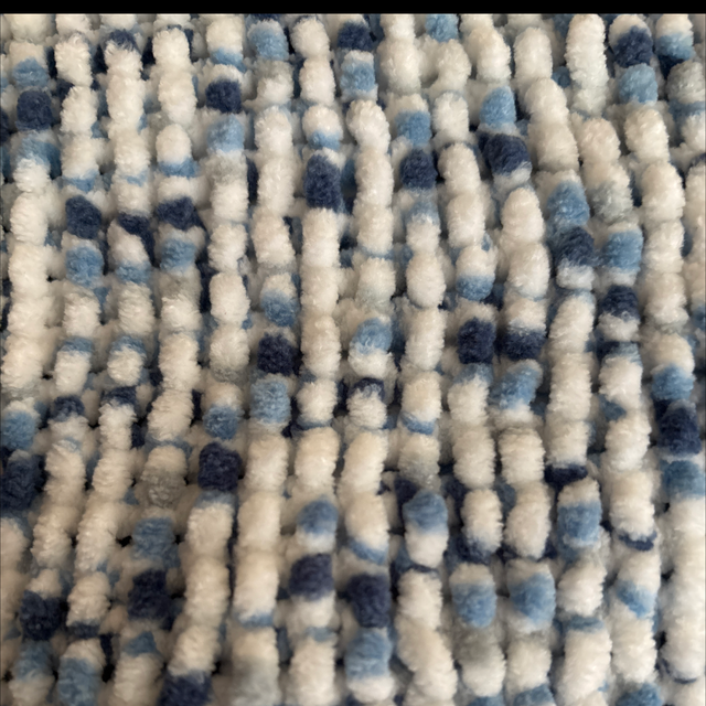 Blue and white soft touch blanket 
