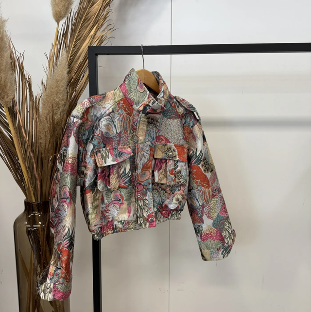 Vogel jasje gekleurd bomber