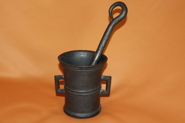 Mörser, Gußeisen, alt, antik