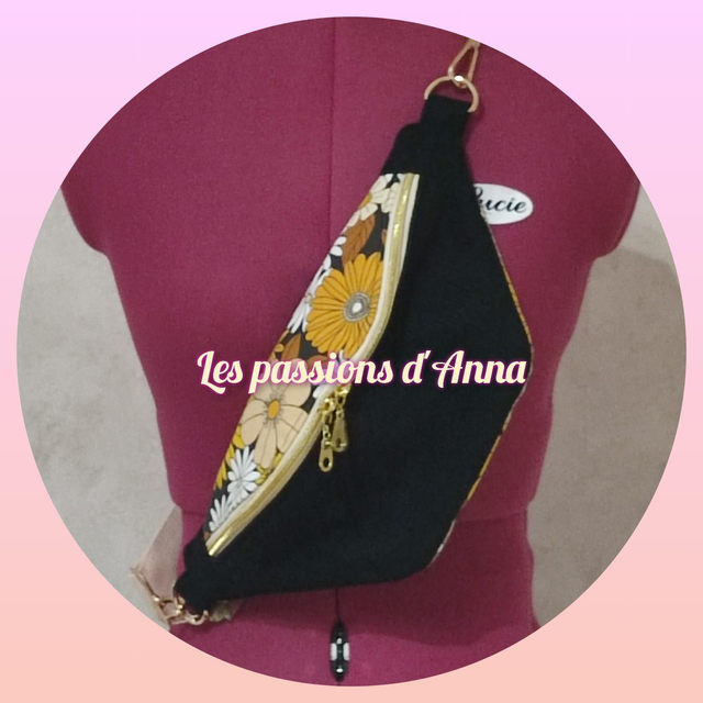 Sac banane velours côtelé et coton