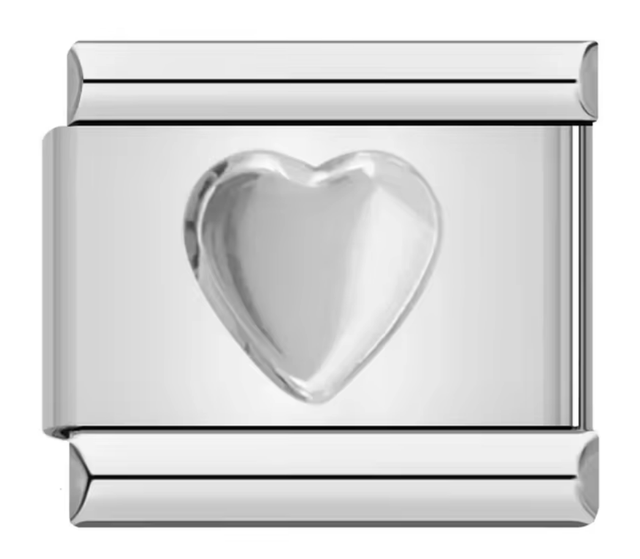 Charm Corazón Plateado