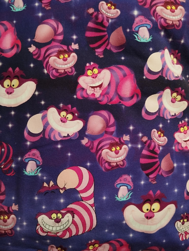 Tissu Chats Alice violet