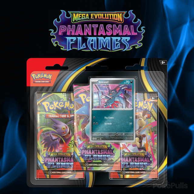 Pokemon TCG: ME2 Phantasmal Flames - 3-Pack Blister - Sneasel