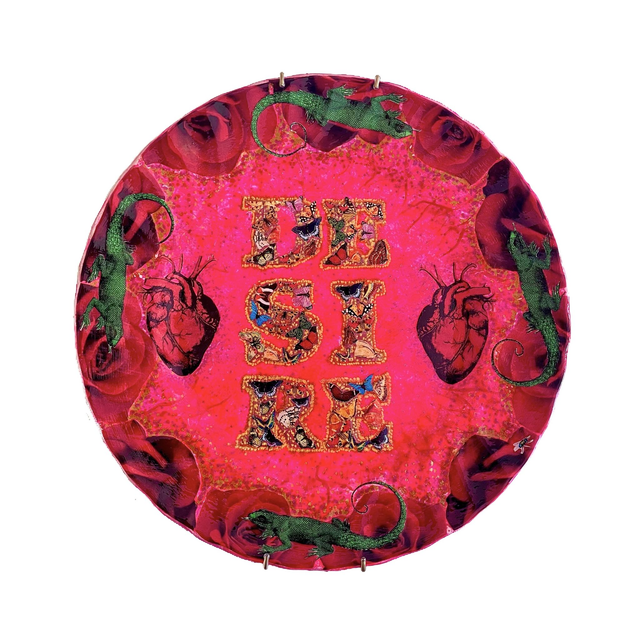 “Desire” Fuchsia Upcycled Wall Plate - House of Frisson