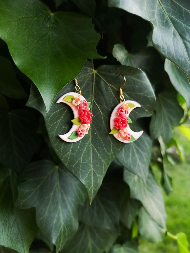 Collection Florale Jardin de Corail - Boucles d&#039;oreilles Chloé