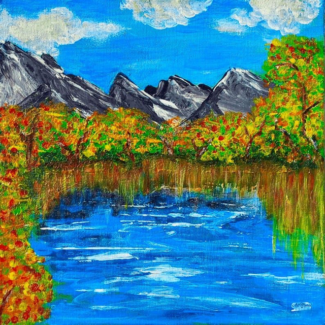 Tableau Automnal : Lac de Montagne et Ambiance Cocooning